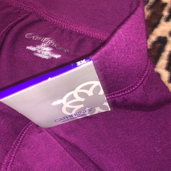 Plum purple straight legged pants - Picture 5 of 5